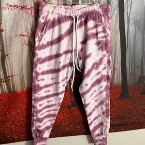 Kids Pink Tie-Dye Jogger Sweatpants